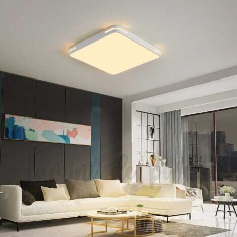 Lustra LED Baie 126W Universee Inspiration White Square XL, LED inclus, 1 surse de iluminare, Lumina